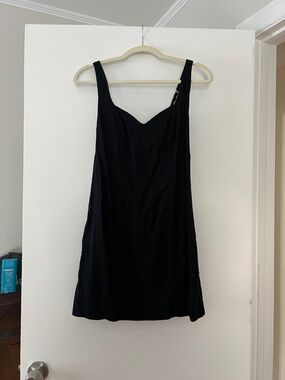 Abercrombie & Fitch Dress Floral seamed corset linen blend mini dress